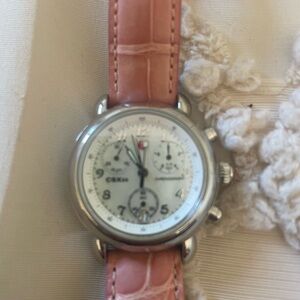Michele Silver and Pink Women's Watch